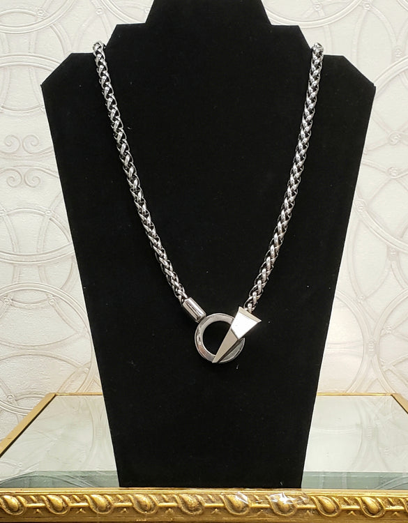 Spring 2011 L# 16 NEW VERSACE SILVER TONE METAL CHAIN