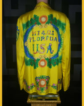 LIMITED EDITION! 1993 ARCHIVE! SOLD OUT! MIAMI FL VERSACE SILK SHIRT IT 56 - 3XL