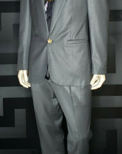 BRAND NEW VERSACE GREY WOOL TAILOR MADE SUIT FALL 2014 LOOK # 1 size 48 - 38