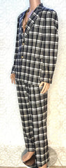 F/W2013 look #2 BRAND NEW VERSACE CHECKERED 100% WOOL SUIT 50 - 40 (L)