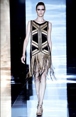 S/S 2012 L# 36 RARE GUCCI FRINGE CHAIN EMBELLISHED SILK DRESS as seen on Taylor Swift