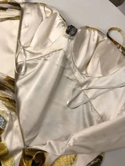 ROBERTO CAVALLI WHITE MINI DRESS with CHAIN PRINT Sz IT 44