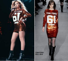 F/W 2014 L#21 TOM FORD MOLLY 61 DRESS in ORANGEAs Seen On Beyonce Sz IT 38 - 2
