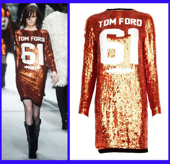 F/W 2014 L#21 TOM FORD MOLLY 61 DRESS in ORANGEAs Seen On Beyonce Sz IT 38 - 2