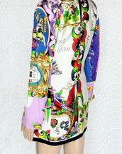 NEW GIANNI VERSACE 1990-s RARE COUTRE FLORAL COAT 40 - 6