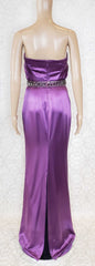 NEW VERSACE EMBELLISHED AMETHYST STRAPLESS GOWN DRESS EVA WORE IN PARIS! 38 - 2