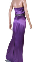 New VERSACE EMBELLISHED AMETHYST STRAPLESS GOWN DRESS ***EVA WORE IN PARIS! 38