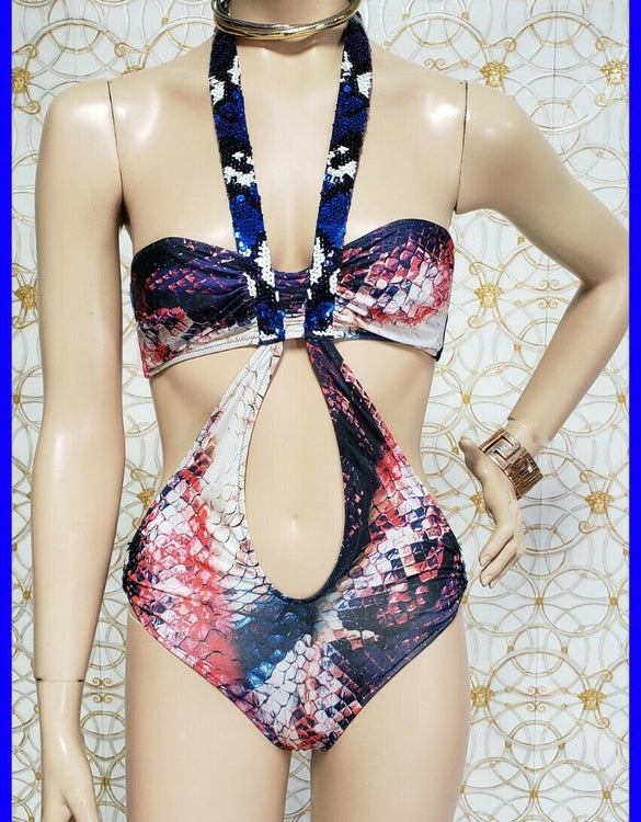 SENSATIONAL NEW LA PERLA EMBELLISHED SWIMSUIT *STAR WORE THE SAME FOR INSTYLE*