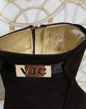 NEW VERSACE VJC BROWN SUEDE LEATHER  BOOTS 39 - 9