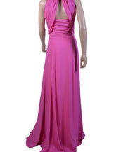 New VERSACE Pink Matte Chiffon Gown 44 - 8