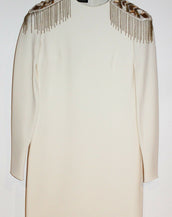 Versace Embellished silk-crepe mini dress 38