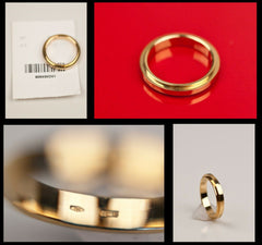 $1,385 BRAND NEW TOM FORD for GUCCI YELLOW GOLD RING WEDDING BAND 7.5