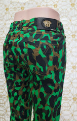 S/S 2016 VERSACE GREEN MILITARY PANTS size 28