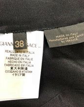 F/W 2012 look #23 NEW VERSACE BLACK CHAIN METAL MESH PANEL SILK DRESS 38 - 4