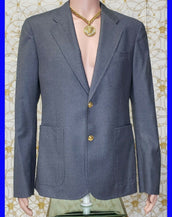 NEW VERSACE WOOL and CASHMERE GRAY BLAZER JACKET 50 - 40 (L)