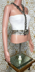 F/W 2013 look # 6 VERSACE WHITE STUDDED TOP 38 - 2
