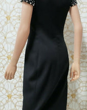 NEW GIANNI VERSACE COUTURE BLACK STUDDED DRESS 40 - 4