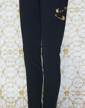 NEW VERSUS VERSACE BLACK STRETCHY JEANS size 26