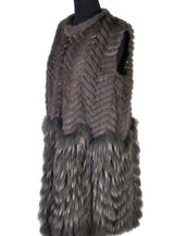 $9,975 New VERSACE Mink and Finn Raccoon Fur Sleeveless Coat Vest 46 - 10