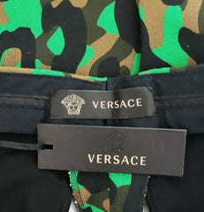S/S 2016 Look # 13 VERSACE MILITARY CAMOUFLAGE PRINTED PANTS size 38 - 2