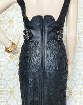 F/W2012 look#10 NEW VERSACE TEXTURED LEATHER SHEATH DRESS as seen on Emma 38 -2