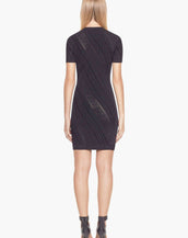 New Versace Seamless Black Knit Dress 44 - 10