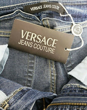 NEW VERSACE JEANS COUTURE  FLARE BLUE JEANS size  27 - 41