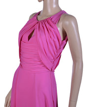 New VERSACE Pink Matte Chiffon Gown 42 - 6