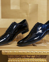 S/S 2011 look # 31 NEW VERSACE BLACK PATENT LEATHER LOAFER SHOES 44 - 11