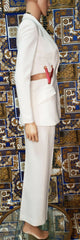 S/S 2015 Look #36 VERSACE CRYSTAL EMBELLISHED WHITE PANT SUIT 38 - 2