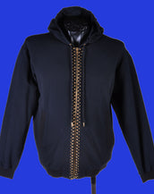 BRAND NEW VERSACE VERSUS STUDDED HOODED ZIPPER PULLOVER JACKET w/ EMBRODEIRY XL
