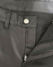 NEW VERSACE COLLECTION BLACK STRETCHY RUBBER PANTS size 32