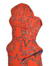 F/2012 look #26 NEW VERSACE STRUCTURED PRINTED ORANGE COCKTAIL DRESS 38 - 4