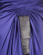 $8,935 NEW VERSACE PURPLE CRYSTAL EMBELLISHED LONG DRESS GOWN 38 - 2