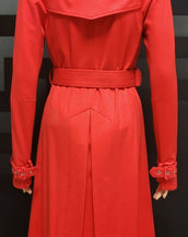 NEW VERSACE INCREDIBLY SOFT RED 100 % CASHMERE COAT 38 - 2