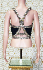 F/W 2013 Look #35 NEW VERSACE BLACK STUDDED TOP 38 - 2