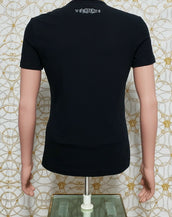 NEW VERSACE JEANS COUTURE BLACK T-SHIRT with PRINT size M
