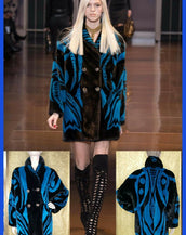 F/W 2014 look # 27 VERSACE MINK FUR COAT WITH CRYSTAL EMBELLISHED BUTTONS 40 - 6
