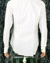 NEW VERSUS VERSACE WHITE COTTON SHIRT with SILVER STRIPES IT 48 - M