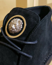 NEW VERSUS VERSACE BLACK SUEDE LEATHER SHOES 39 - 9