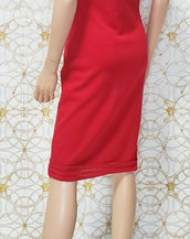NEW VERSACE COLLECTION RED KNIT DRESS with MEDUSA BUCKLE 42 - 6