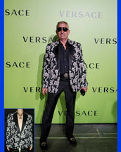 NEW VERSACE BROCADE TAILOR MADE BLAZER JACKET W/ CRYSTAL BUTTONS 50 - 40