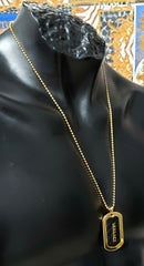 F/2012 Look # 27 VERSACE 24K GOLD PLATED CHAIN MEDUSA MEDALLION w/BLACK LEATHER