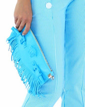 New Versace Small Palazzo Fringe Shoulder Bag
