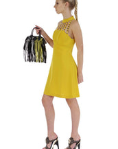 NEW VERSACE COLLECTION EMBELLISHED YELLOW DRESS 40 - 6