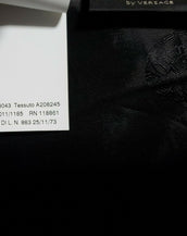F/W 2011 look # 35 NEW VERSACE BLACK SNAKESKIN LEATHER DRESS 42 - 6