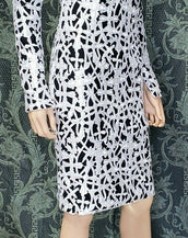 F/2012 look # 8 NEW VERSACE  MACRAME GOTHIC CROSS COCKTAIL DRESS 38 - 2