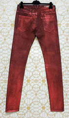 S/S 2011 Look #25 VERSACE RUNWAY LAMINATED JEANS size 48 - 32 (M)