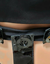 S/S 2011 look # 31 NEW BLACK SILK OFF SHOULDER BODYCON MIDI DRESS 38 - 2