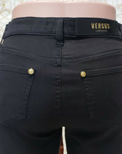 NEW VERSUS VERSACE BLACK STRETCHY JEANS size 26